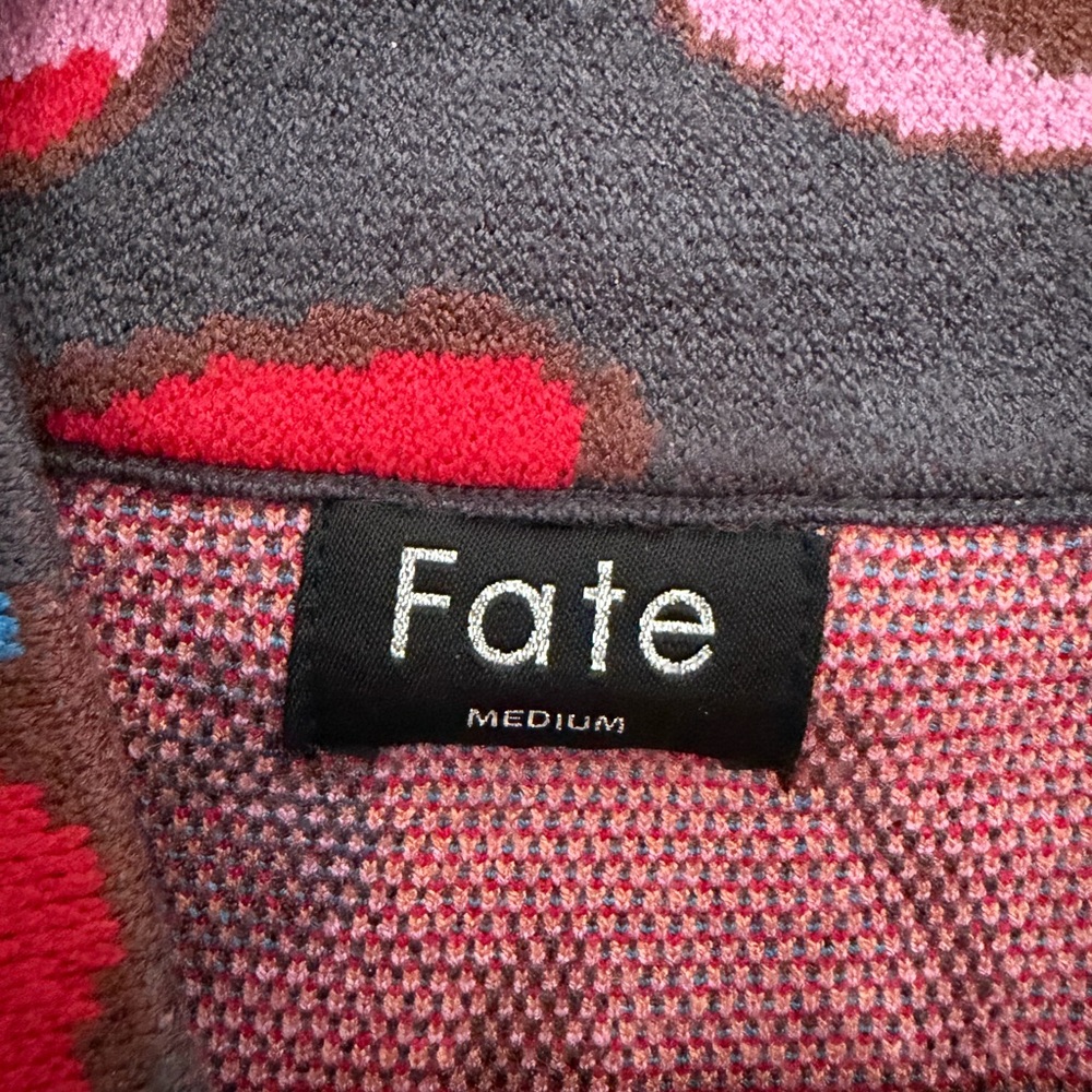 Fate Stylish Multicolor Patterned Sweater With Cr… - image 4